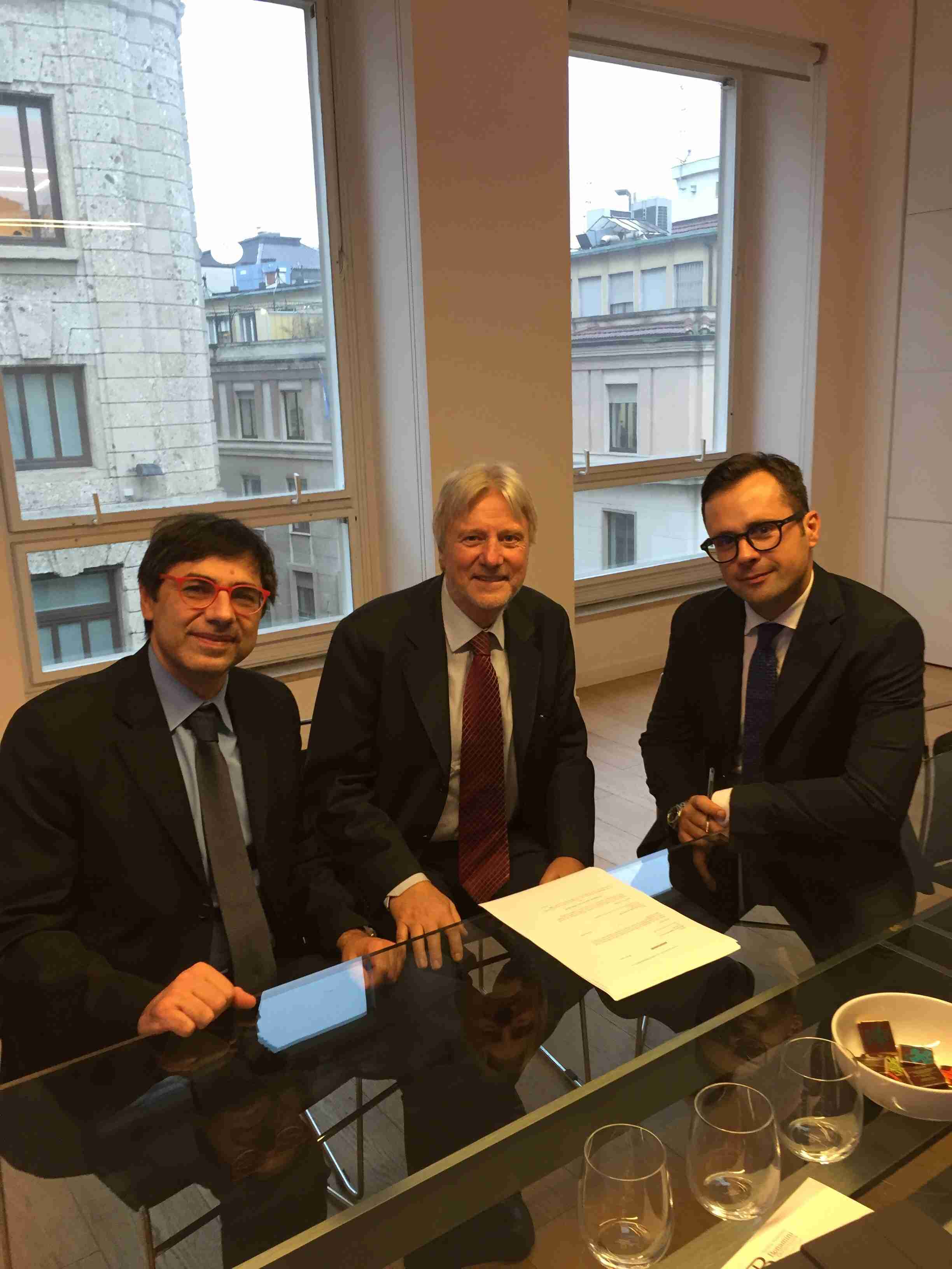 Nella foto: Massimiliano Bonamini Presidente del Comitato scientifico, Maurizio Finicelli Chairman e Luca Saccani Managing partner Nella foto: Massimiliano Bonamini Presidente del Comitato scientifico, Maurizio Finicelli Chairman e Luca Saccani Managing partner