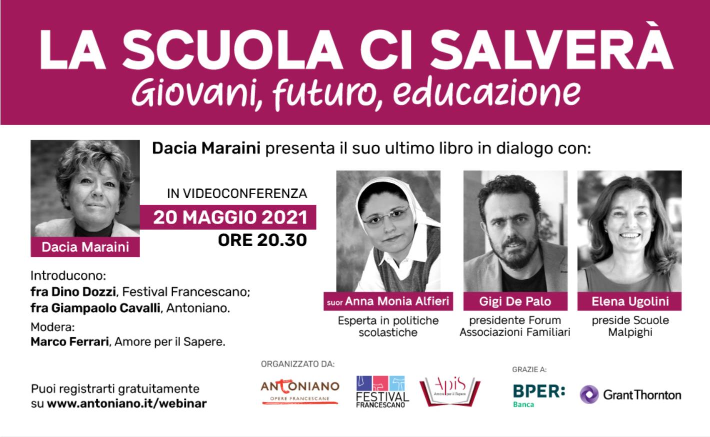Locandin iniziativa La Scuola ci salverà