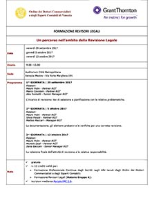 Cover pdf Corso di formazione revisione legale