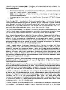 Cover locandina Cyber security